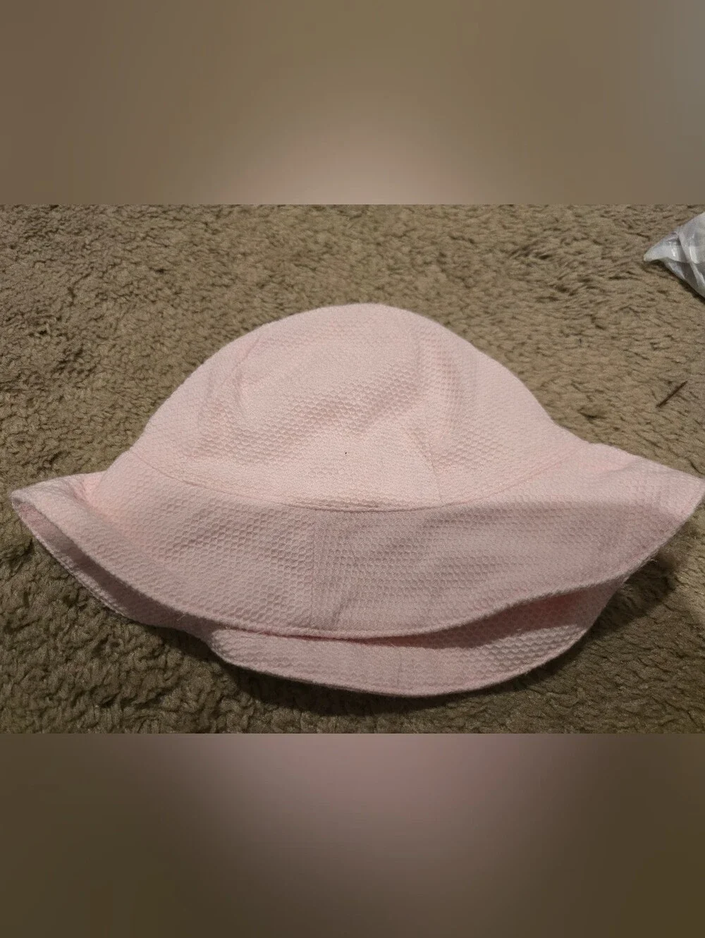 Baby Pink Floral Accent Sun Hat for Kids